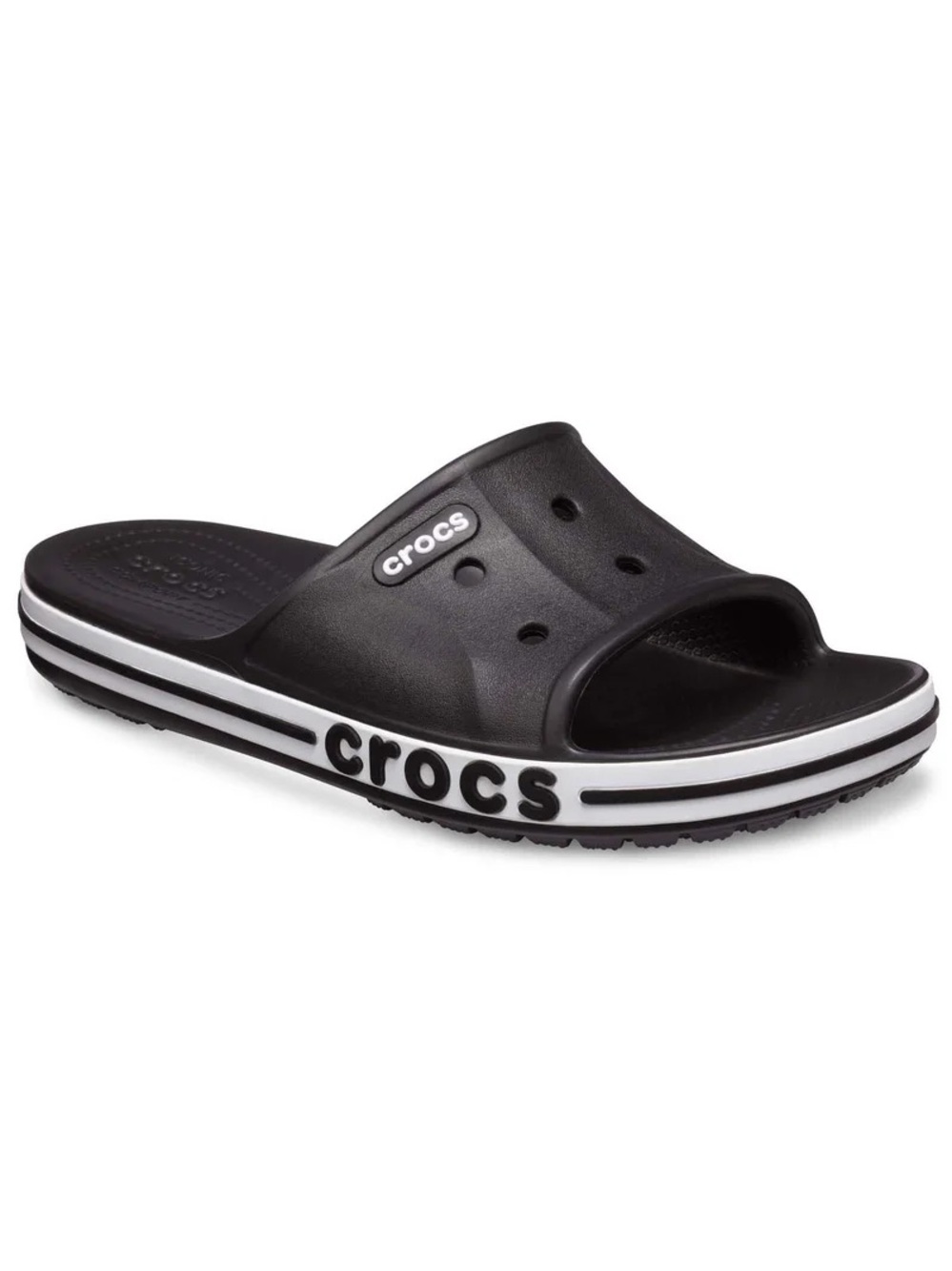 CROCS Black and White Slide